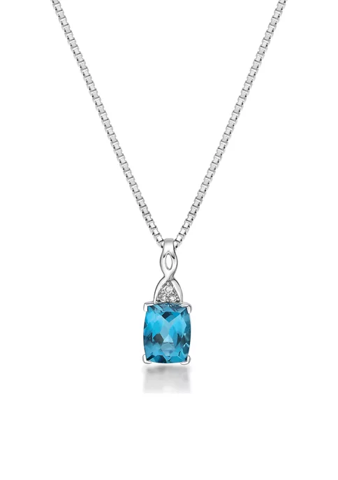 Best deal ❤️ 2.5 ct. t.w. London Blue Topaz and 1/10 ct. t.w. Diamond Pendant Necklace in 10K White Gold by Belk & Co. 😀 1 Best deal ❤️ 2.5 ct. t.w. London Blue Topaz and 1/10 ct. t.w. Diamond Pendant Necklace in 10K White Gold by Belk & Co. 😀