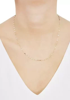 Best deal 🤩 1.75 Millimeter Solid Mirror Chain Necklace in 10K Yellow Gold by Belk & Co. 🌟 -DealsBelk & Co. Store Belk 2048