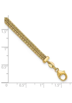 Budget ⌛ 14K Yellow Gold with Diamond Cut Accent and 1 Inch Extension Woven Bracelet by Belk & Co. 🤩 -DealsBelk & Co. Store Belk 20492
