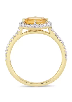 Budget ✔️ Citrine and 1/4 ct. t.w. Diamond Halo Ring in 10K Yellow Gold by Belk & Co. 🎁 6 Budget ✔️ Citrine and 1/4 ct. t.w. Diamond Halo Ring in 10K Yellow Gold by Belk & Co. 🎁 -DealsBelk & Co. Store Belk 20502