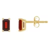 Discount ⌛ 14K Gold 5x3 Emerald Cut Garnet Earrings by Belk & Co. 🎉