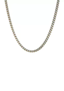 Budget ⌛ Stainless Steel 5 Millimeter Foxtail Chain Necklace with Two-Tone Gold Tone Ion Plating, 24 Inch by Belk & Co. 🤩 -DealsBelk & Co. Store Belk 20553