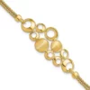 Cheap 😍 14K Yellow Gold Polished and Satin Circles with 1 Inch Extension Bracelet by Belk & Co. ⭐