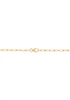 Buy 🌟 10K Yellow Gold Sideway Cross Paperclip Chain Necklace by Belk & Co. 💯 -DealsBelk & Co. Store Belk 20573