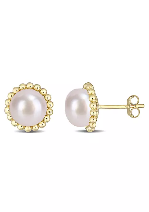 Best deal ๐ฅฐ 8-8.5MM Freshwater Cultured Pearl Stud Post Earrings in 10K Yellow Gold by Belk & Co. ๐ 1 Best deal ๐ฅฐ 8-8.5MM Freshwater Cultured Pearl Stud Post Earrings in 10K Yellow Gold by Belk & Co. ๐