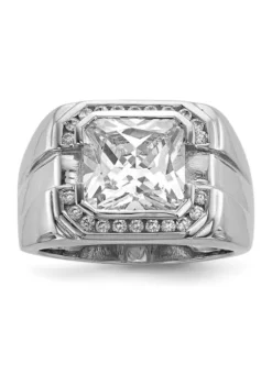 Outlet 🧨 Men's Sterling Silver Rhodium-Plated Cubic Zirconia Ring by Belk & Co. 🧨 -DealsBelk & Co. Store Belk 20602