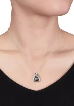 Outlet 🥰 Sterling Silver Black Tahitian Pearl Pendant by Belk & Co. 👍 -DealsBelk & Co. Store Belk 20609