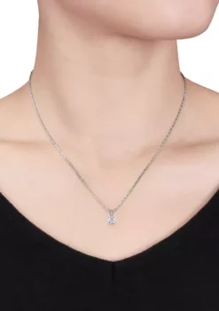 Brand new ๐งจ 1/4 ct. t.w. Diamond Solitaire Pendant with Chain in 14k White Gold by Belk & Co. ๐ 6 Brand new ๐งจ 1/4 ct. t.w. Diamond Solitaire Pendant with Chain in 14k White Gold by Belk & Co. ๐ -DealsBelk & Co. Store Belk 20644
