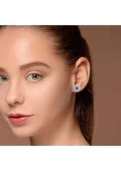 Best reviews of 😉 4.32 ct. t.g.w. London Blue Topaz, Sky Blue Topaz and White Topaz Double Halo Stud Earrings in Sterling Silver by Belk & Co. 🧨 -DealsBelk & Co. Store Belk 20661