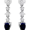 Deals 🥰 Lab Created 1.2 ct. t.w. Synthetic Blue and Created White Sapphire Drop Earrings, Sterling Silver by Belk & Co. 🔔
