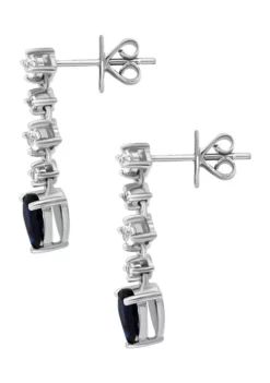 Deals 🥰 Lab Created 1.2 ct. t.w. Synthetic Blue and Created White Sapphire Drop Earrings, Sterling Silver by Belk & Co. 🔔 -DealsBelk & Co. Store Belk 20673