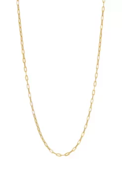 Best Pirce โจ 2.2 Millimeter Hollow Flat Paperclip Chain Necklace in 10K Yellow Gold by Belk & Co. ๐ฏ