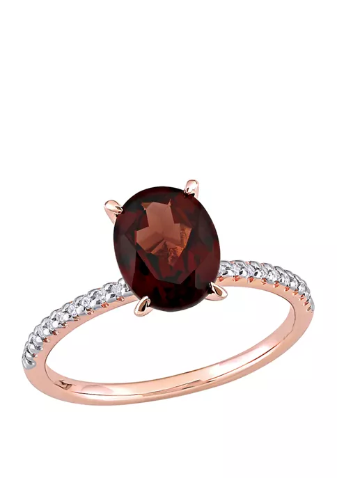 Budget โญ 2.1 ct. t.w. Garnet, 1/10 ct. t.w. Diamond Ring by Belk & Co. ๐ 4 Budget โญ 2.1 ct. t.w. Garnet, 1/10 ct. t.w. Diamond Ring by Belk & Co. ๐ - Image 4