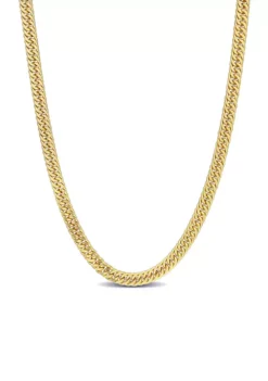 New 🌟 18k Yellow Gold Plated Sterling Silver Fancy Curb Link Chain Necklace by Belk & Co. 🥰