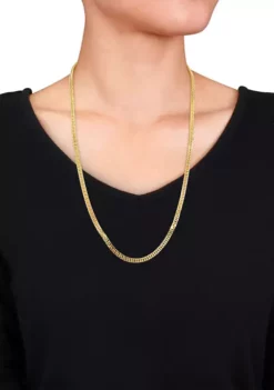 New 🌟 18k Yellow Gold Plated Sterling Silver Fancy Curb Link Chain Necklace by Belk & Co. 🥰 -DealsBelk & Co. Store Belk 20718