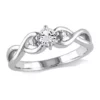 New 🎉 Lab Created 1/3 CT TGW Created White Sapphire and Diamond Infinity Ring in Sterling Silver by Belk & Co. 💯