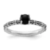 Deals ⭐ Sterling Silver Stackable Expressions Antiqued Black Agate Ring by Belk & Co. ⌛