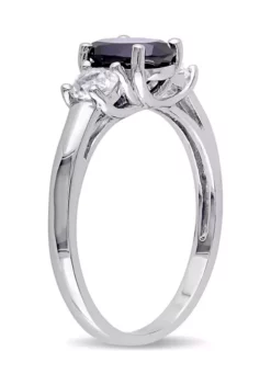 Buy ๐ Lab Created Oval Cut Created Blue and Created White Sapphire 3-Stone Ring in Sterling Silver by Belk & Co. โ 7 Buy ๐ Lab Created Oval Cut Created Blue and Created White Sapphire 3-Stone Ring in Sterling Silver by Belk & Co. โ -DealsBelk & Co. Store Belk 2077