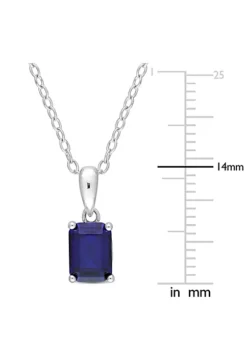Top 10 🥰 1.59 ct. t.g.w. Created Blue Sapphire Solitaire Pendant with Chain in Sterling Silver by Belk & Co. 🛒 -DealsBelk & Co. Store Belk 20787