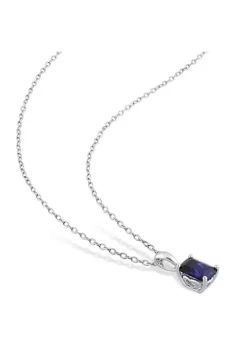 Top 10 🥰 1.59 ct. t.g.w. Created Blue Sapphire Solitaire Pendant with Chain in Sterling Silver by Belk & Co. 🛒 -DealsBelk & Co. Store Belk 20788