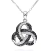 Cheapest 🤩 Black and White Diamond Twist Pendant in Sterling Silver by Belk & Co. 🔔