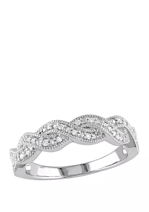 Promo ๐ Diamond Twist Ring in Sterling Silver by Belk & Co. ๐ 4 Promo ๐ Diamond Twist Ring in Sterling Silver by Belk & Co. ๐ - Image 4