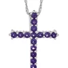 Cheapest 👍 Sterling Silver Amethyst Cross Pendant Necklace by Belk & Co. ⭐