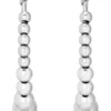 Cheap 🌟 Beaded Oval Hoop Earrings in Sterling Silver by Belk & Co. 🧨
