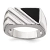 Budget 🌟 Men's Sterling Silver Onyx Ring by Belk & Co. 😀