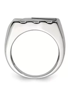 Budget 🌟 Men's Sterling Silver Onyx Ring by Belk & Co. 😀 -DealsBelk & Co. Store Belk 20843