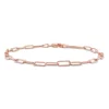 Cheapest 😉 3MM Fancy Paperclip Chain Bracelet in 18k Rose Gold Plated Sterling Silver, 9" by Belk & Co. 😍