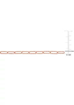 Cheapest 😉 3MM Fancy Paperclip Chain Bracelet in 18k Rose Gold Plated Sterling Silver, 9" by Belk & Co. 😍 -DealsBelk & Co. Store Belk 20855