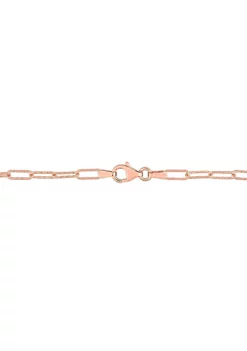 Cheapest 😉 3MM Fancy Paperclip Chain Bracelet in 18k Rose Gold Plated Sterling Silver, 9" by Belk & Co. 😍 -DealsBelk & Co. Store Belk 20856