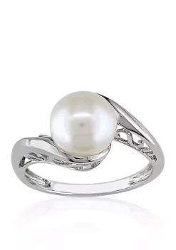 Best deal 🛒 8-8.5 Millimeter Cultured Freshwater Pearl Solitaire Ring in 10k White Gold by Belk & Co. 🤩 -DealsBelk & Co. Store Belk 20896