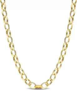 Deals ๐ 18k Yellow Gold Plated Sterling Silver Rolo Chain Necklace by Belk & Co. โ
