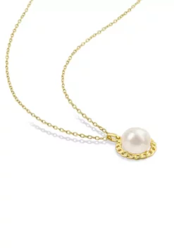 Deals 👍 8-9.5mm Cultured Freshwater Pearl 2-PC Stud Earrings and Pendant w/Chain Set in Yellow Plated Sterling Silver by Belk & Co. 🎁 -DealsBelk & Co. Store Belk 20926