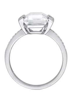 Cheapest ❤️ 4 CT TGW Asscher Cut White Topaz and 1/10 CT TW Diamond Halo Engagement Ring in Sterling Silver by Belk & Co. 🎉 10 Cheapest ❤️ 4 CT TGW Asscher Cut White Topaz and 1/10 CT TW Diamond Halo Engagement Ring in Sterling Silver by Belk & Co. 🎉 -DealsBelk & Co. Store Belk 20967