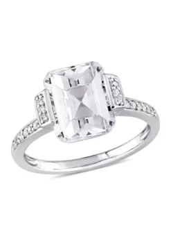 Cheapest ❤️ 4 CT TGW Asscher Cut White Topaz and 1/10 CT TW Diamond Halo Engagement Ring in Sterling Silver by Belk & Co. 🎉 11 Cheapest ❤️ 4 CT TGW Asscher Cut White Topaz and 1/10 CT TW Diamond Halo Engagement Ring in Sterling Silver by Belk & Co. 🎉 -DealsBelk & Co. Store Belk 20968