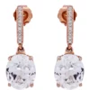 Discount 👍 5.04 ct. t.w. Lab Created White Sapphire Earrings in 10k Rose Gold by Belk & Co. 🎁