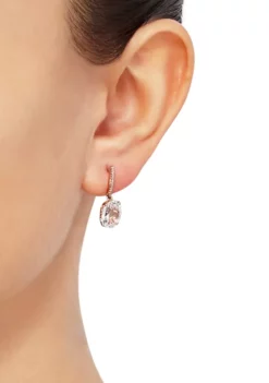 Discount 👍 5.04 ct. t.w. Lab Created White Sapphire Earrings in 10k Rose Gold by Belk & Co. 🎁 -DealsBelk & Co. Store Belk 20975
