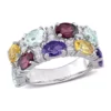 Deals 👏 5 ct. t.w. Multi Gemstone Cluster Ring in Sterling Silver by Belk & Co. ❤️