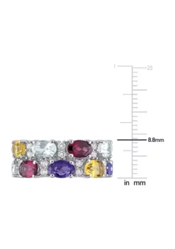 Deals 👏 5 ct. t.w. Multi Gemstone Cluster Ring in Sterling Silver by Belk & Co. ❤️ -DealsBelk & Co. Store Belk 20979