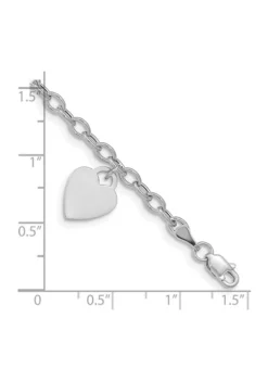 Best deal 🛒 14K White Gold Dangle Heart Bracelet by Belk & Co. 🌟 -DealsBelk & Co. Store Belk 21030