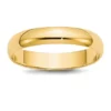 Wholesale 🎉 Men's 14K Yellow Gold 4 Millimeter Lightweight Half Round Band by Belk & Co. ⌛