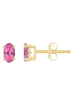 Discount 😉 14K Gold 5x3 Oval Pink Topaz Earrings by Belk & Co. 🛒 -DealsBelk & Co. Store Belk 21061