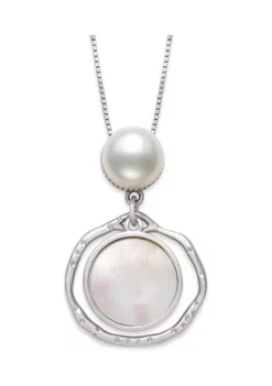 Brand new 🥰 Mother of Pearl & Freshwater Pearl Pendant Necklace by Belk & Co. 😉 -DealsBelk & Co. Store Belk 21068