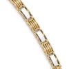 Hot Sale 🔔 Mens 14K Two-tone Gold High Polished 8.5-Inch Link Bracelet by Belk & Co. 💯