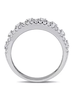 Hot Sale 😍 1.3 ct. t.w. Lab Created White Sapphire Anniversary Band in Sterling Silver by Belk & Co. 🎉 -DealsBelk & Co. Store Belk 211