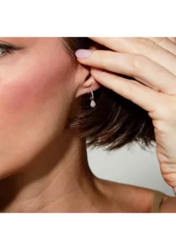 Wholesale 🧨 1/4 ct. t.w. Diamond Teardrop Charm Hoop Earrings in 14K Yellow Gold by Belk & Co. 🎁 -DealsBelk & Co. Store Belk 21146