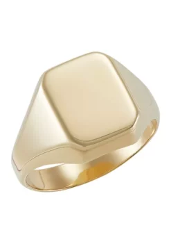 Promo 🧨 Cushion Signet Ring in 14K Yellow Gold by Belk & Co. 😍 -DealsBelk & Co. Store Belk 21149